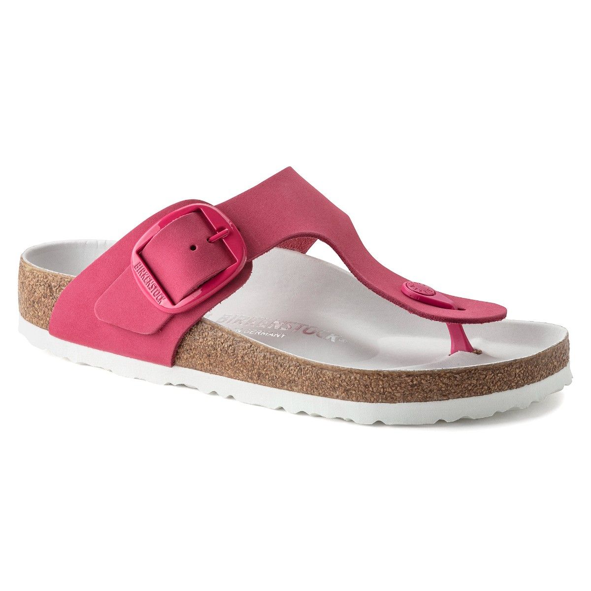 Buy Birkenstock Gizeh Big Buckle Pink Nubuck Leather Regular Width