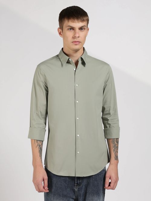 green emerald velvet dress Calvin Klein Performance Slim Fit Dress Shirt main image 0