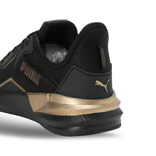 Buy Puma Platinum Metallic Res Women Black Running Shoes Online