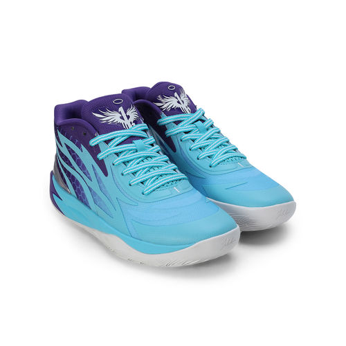 Puma Fade Unisex Blue Purple Basketball Shoes (UK 3)