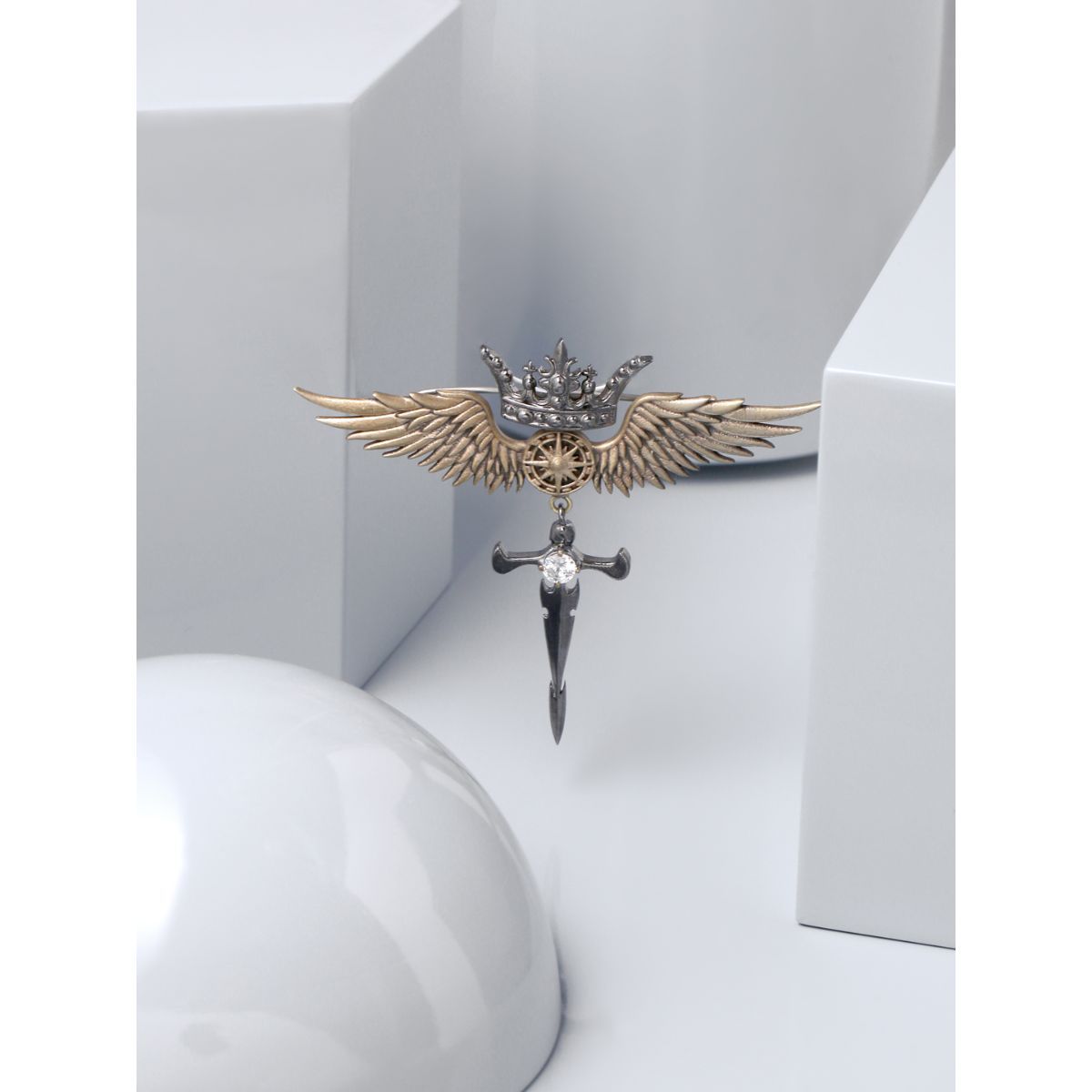 Cosa Nostraa The Crowned Phoenix brooch