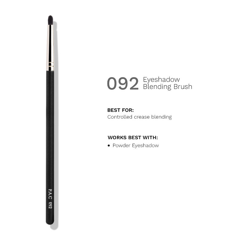 PAC Eyeshadow Blending Brush 092 - Small Smudger Brush for Detailed Blending, Ultra Soft Bristles