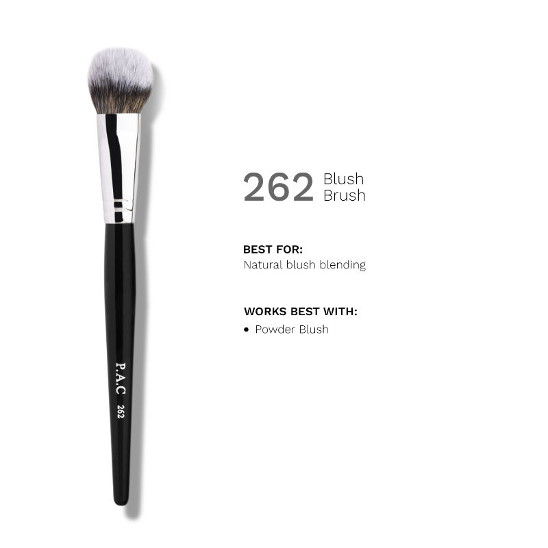 PAC Blush Brush 262 - Small Tapered Dome Shaped, Multi Functional Use, Soft Synthetic Bristles