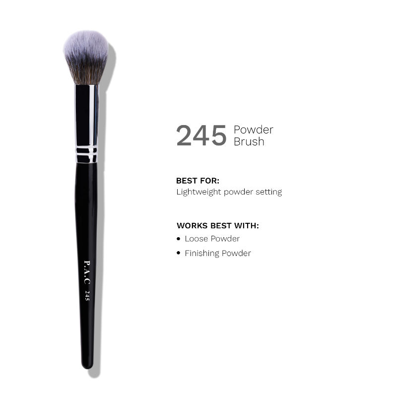 PAC Powder Brush 245 - Medium Dome Shaped Sculpting Powder Brush, Feather Soft Synthetic Bristles