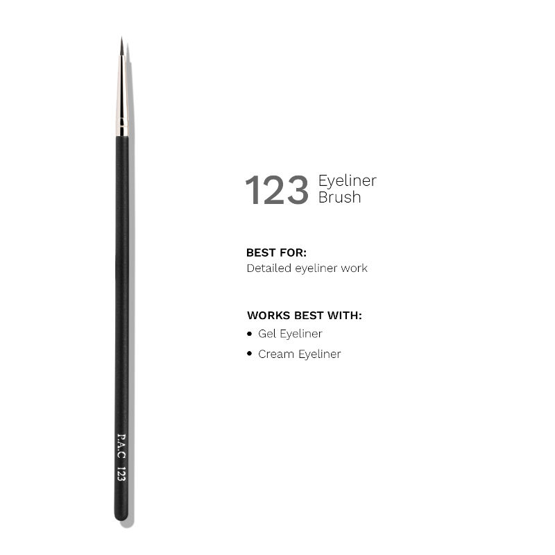 PAC Eyeliner Brush 123 - Pointed Liner Brush for Precision, Perfect for Graphic & Winged Eye Looks