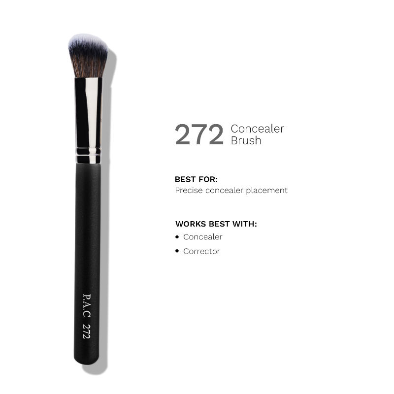 PAC Concealer Brush 272 - Angled Multi Functional Brush, Soft Bristles for Precise Application