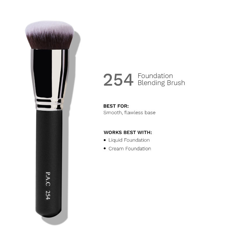 PAC Foundation Blending Brush 254 -Densely Packed Large Dome Shaped Brush, Full Coverage Application