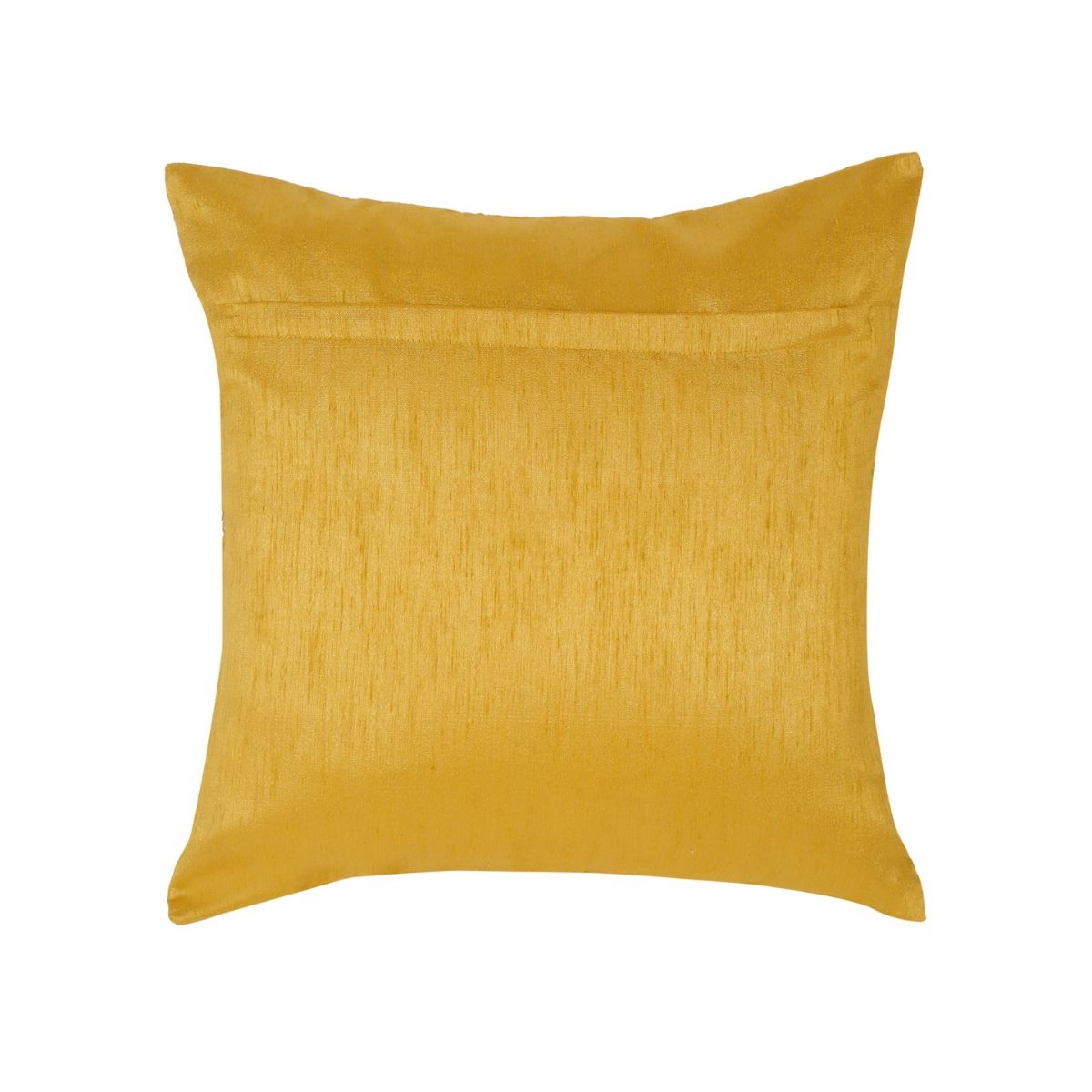 HOSTA HOMES Yellow and Gold Toned Set of 2 Abstract Square Cushion