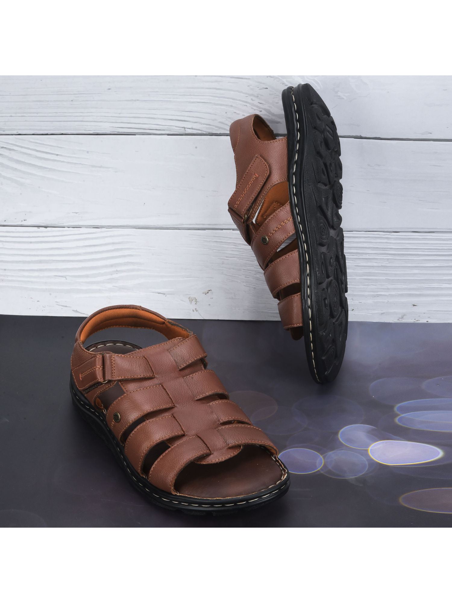 WOODLAND Men Tan Casual Sandals