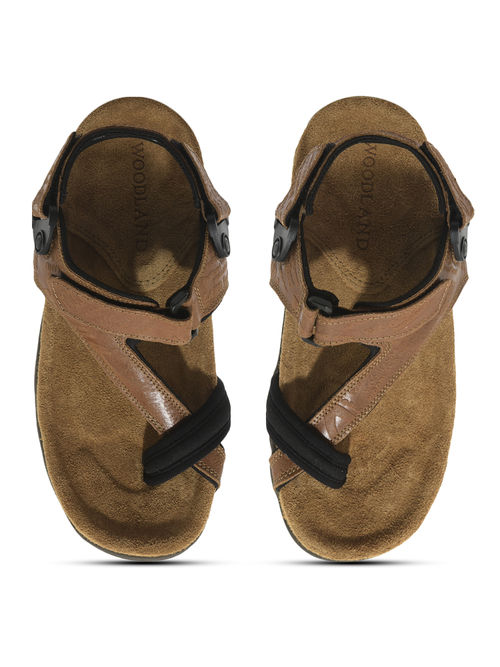 Buy WOODLAND Men Camel Brown Casual Sandals Online
