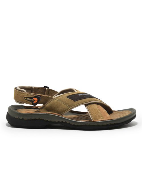 WOODLAND Men Camel Tan Casual Sandals