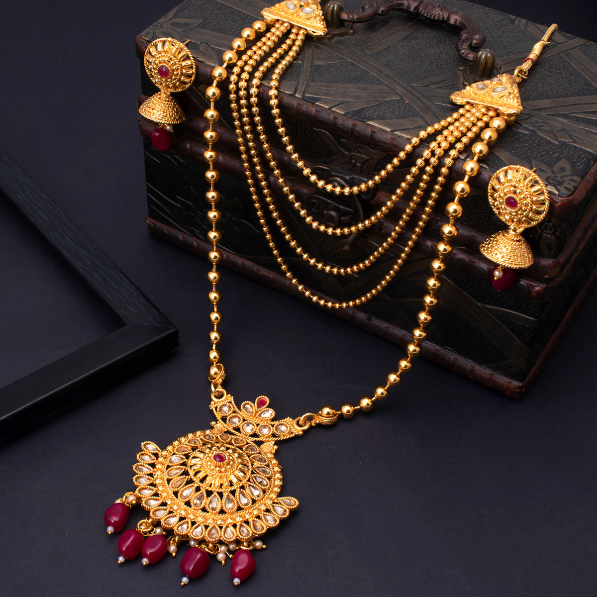 Haram necklace set gold with price outlet