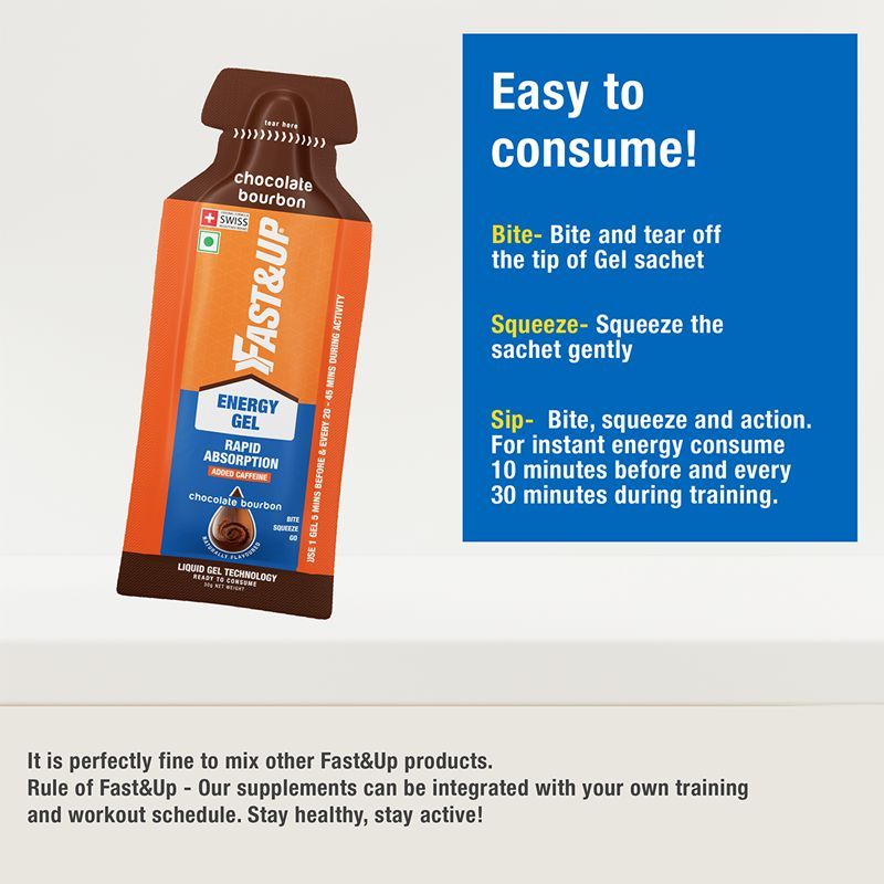 Buy Fast&Up Energy Gel Sachets Instant Energy Booster Chocolate