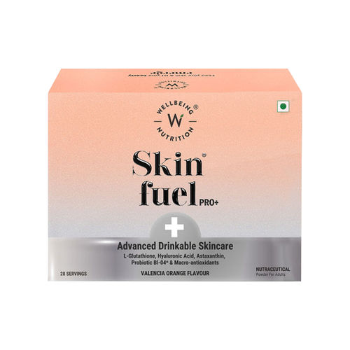 Buy Wellbeing Nutrition Skin Fuel Pro+ Glutathione, Skin Radiance, Dark  Spots,Valencia Orange Online