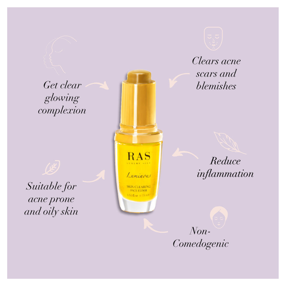 RAS Luxury Oils Luminous Skin Clearing Face Elixir + Rose Quartz Facial