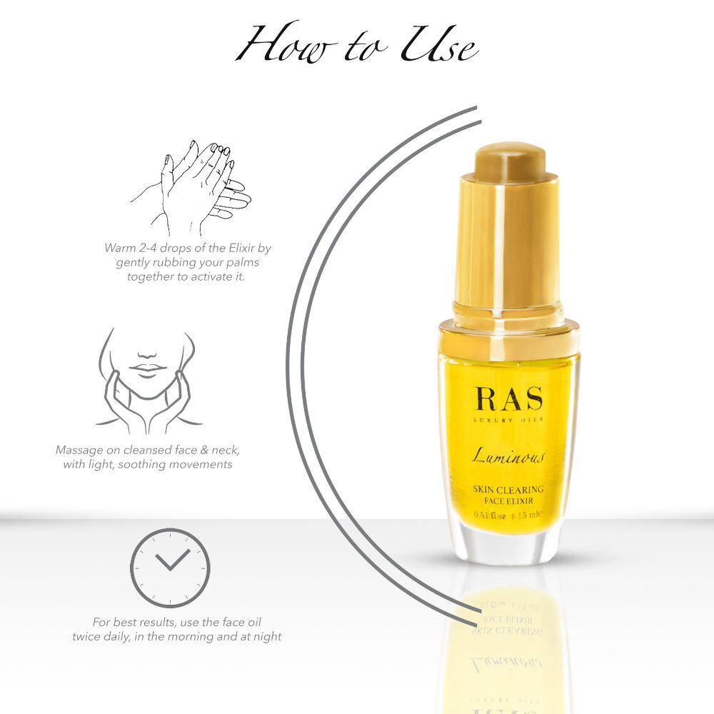 RAS Luxury Oils Luminous Skin Clearing Face Elixir + Rose Quartz Facial