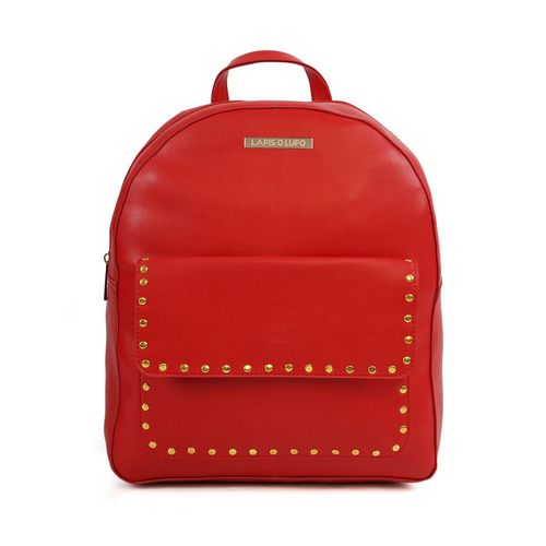 Buy Lapis O Lupo Red Solid-Plain Backpacks (Free Size) Online