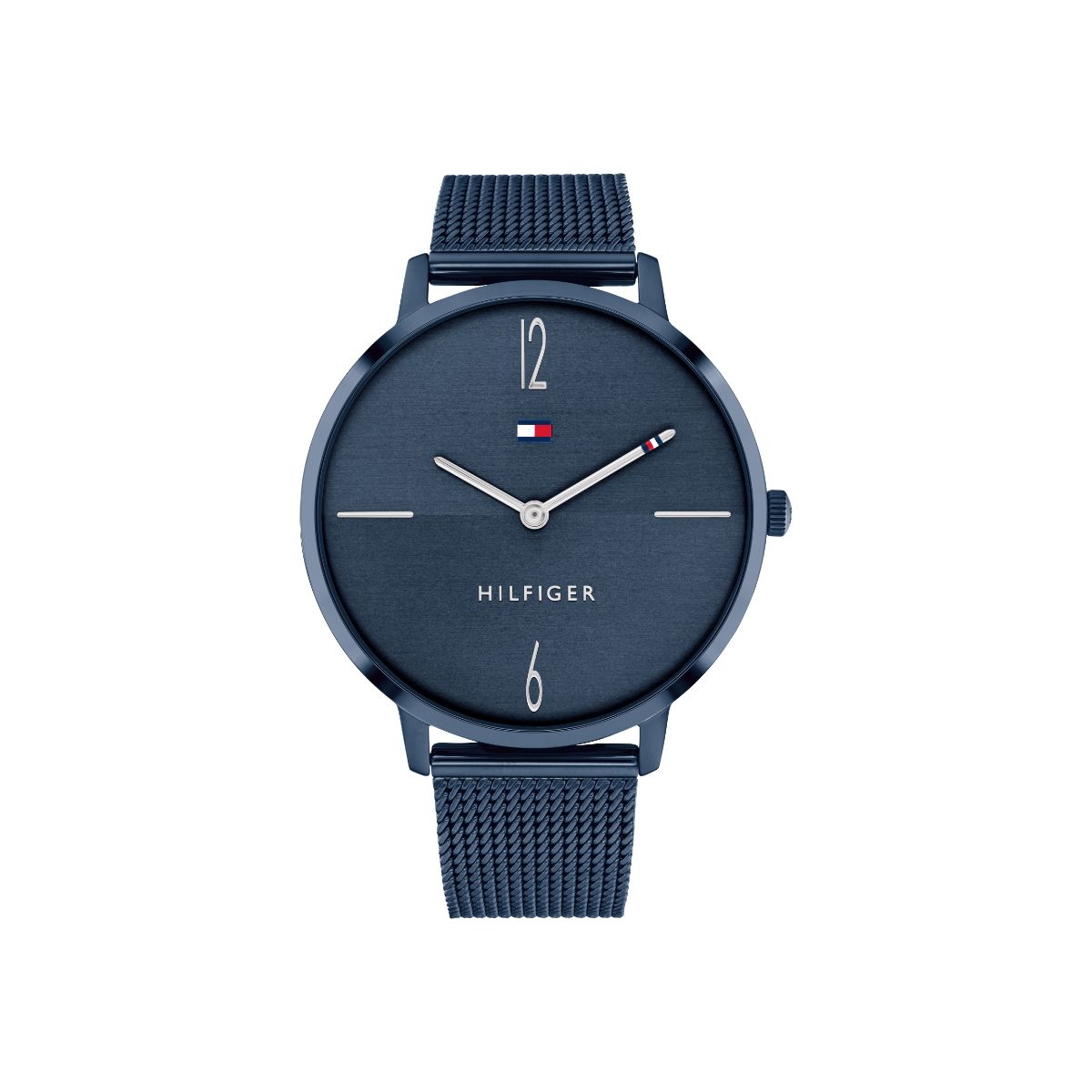 tommy hilfiger round analog blue dial men's watch