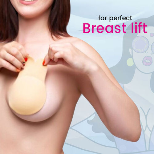PUREVACY Breast Lift Tape with 2 pcs Reusable Nipple Covers. Nude