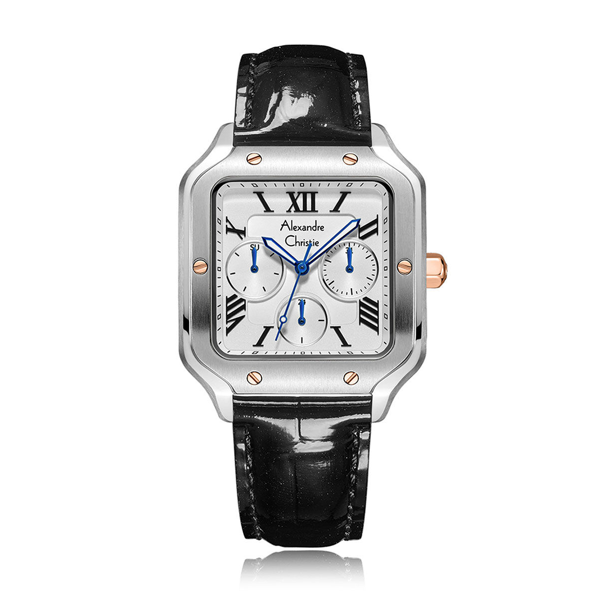 Buy Alexandre Christie Women Silver Square Dial Multifunction Analog Watch 2B18BFLTRSLBA Online