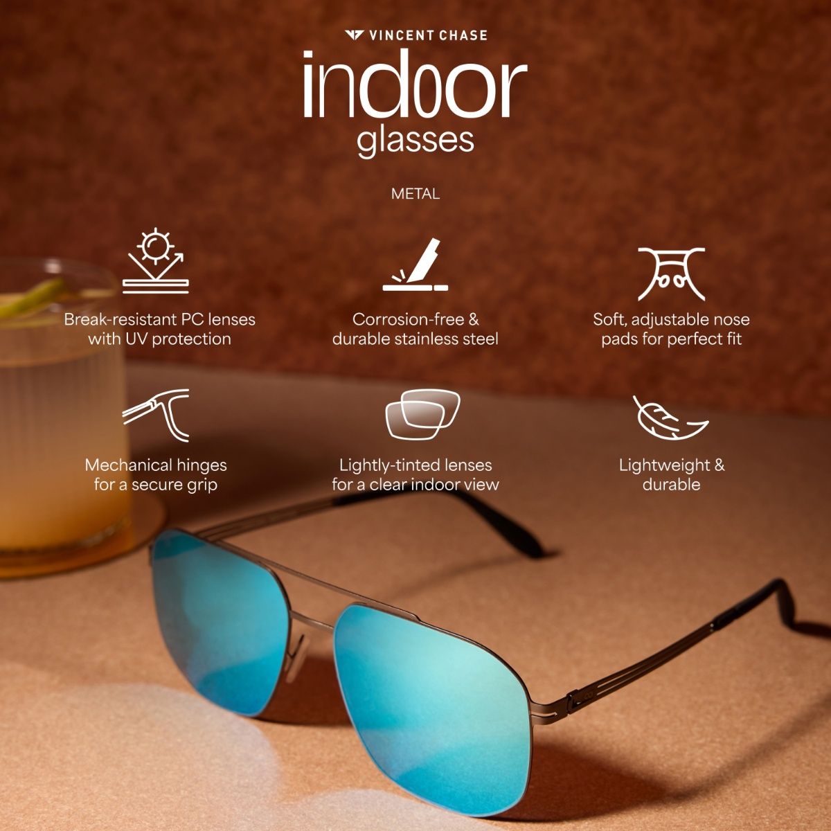 あんページです Buy Vincent Chase Light Purple Gunmetal Full Rim Rectangle Square