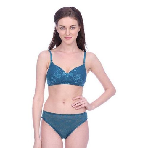 Bralux Padded Cherry Bra Underwear Set Steel Blue Buy Bralux Padded Cherry Bra Underwear Set Steel Blue Online At Best Price In India Nykaa