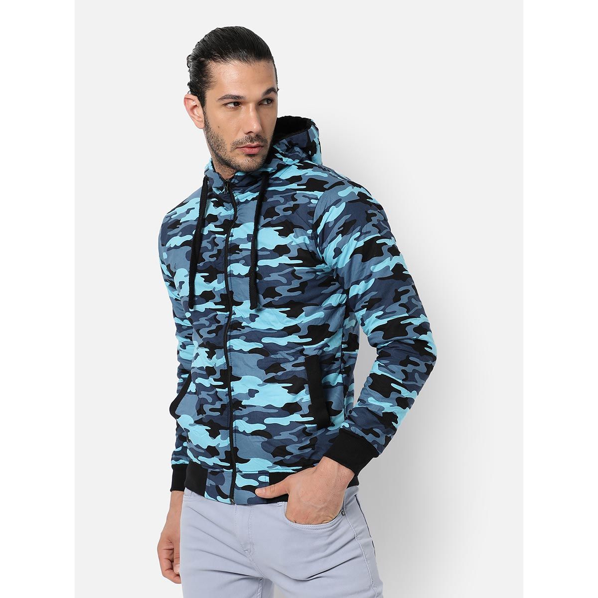 Blue camo winter clearance jacket