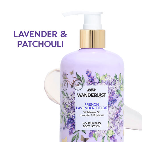 Wanderlust French Lavender Perfume Body Lotion With Lavender & Patchaouli for Moisturised Skin