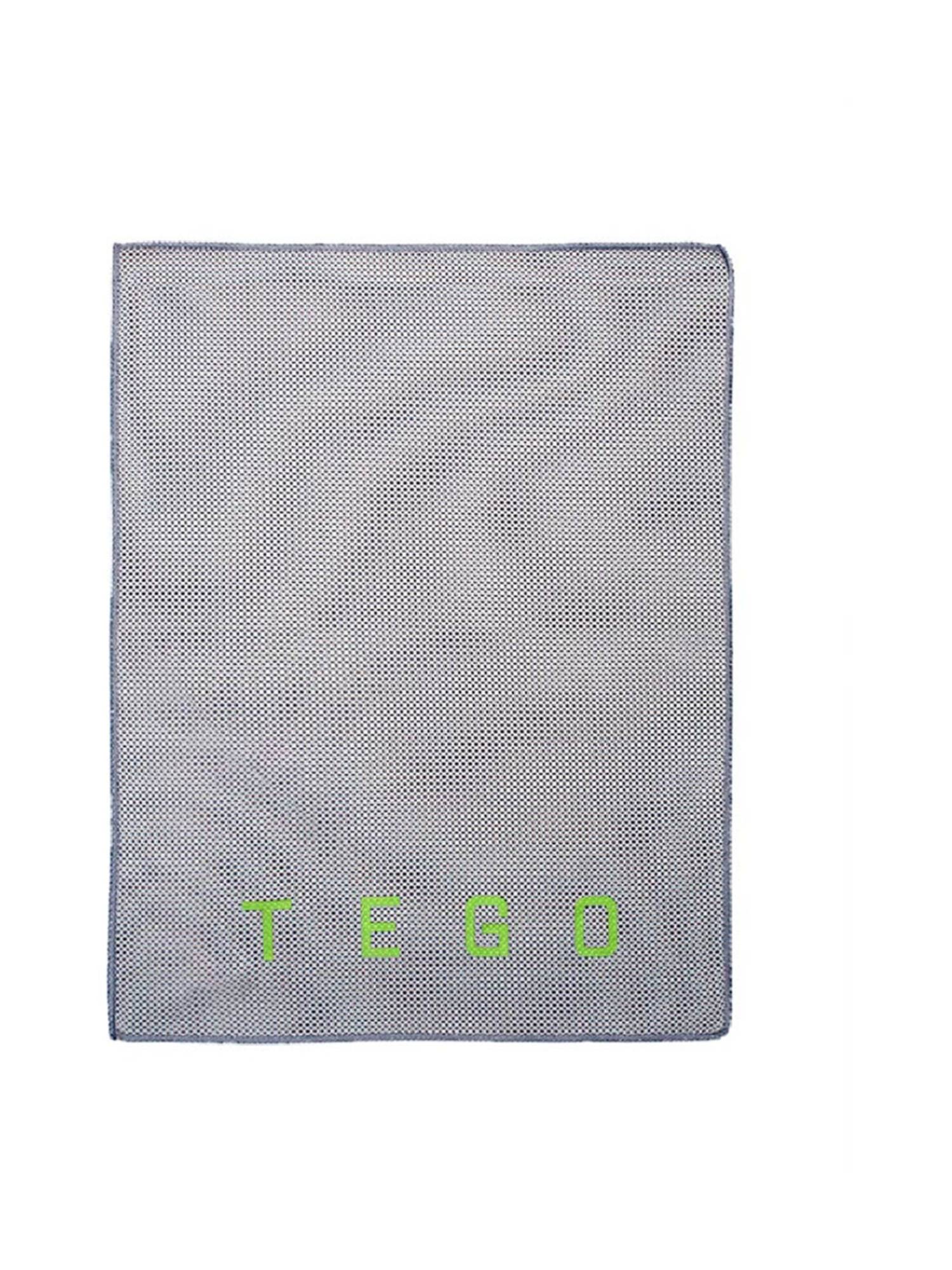 Tego Grey Polyester Solid Unisex Towel