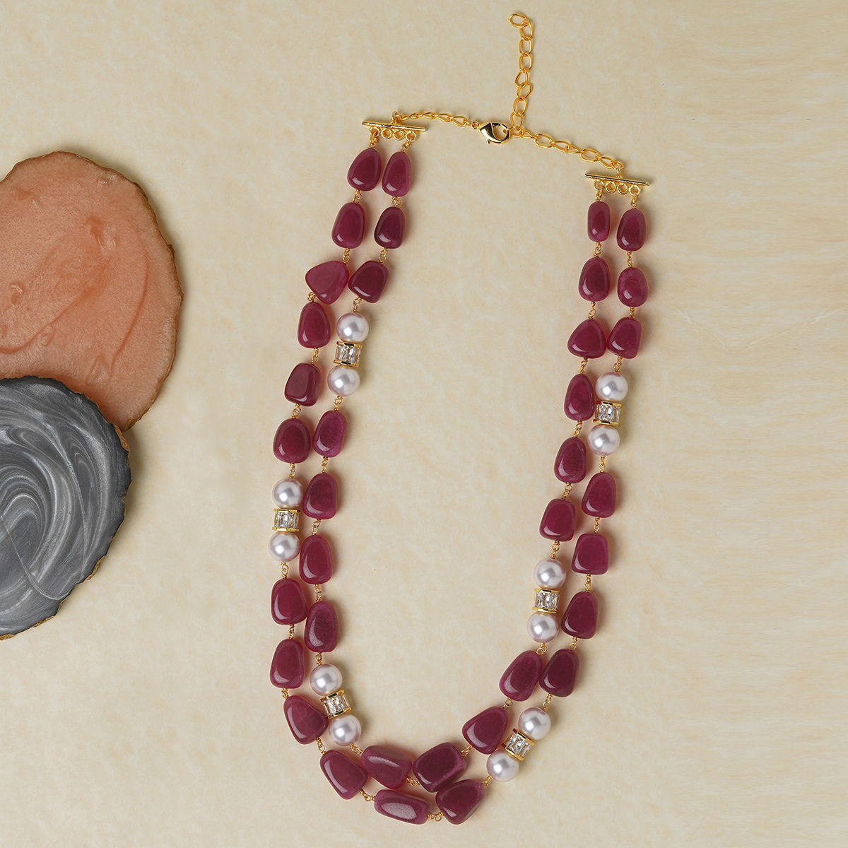 Joules By Radhika Red Agate Beads Necklace Buy Joules By Radhika Red