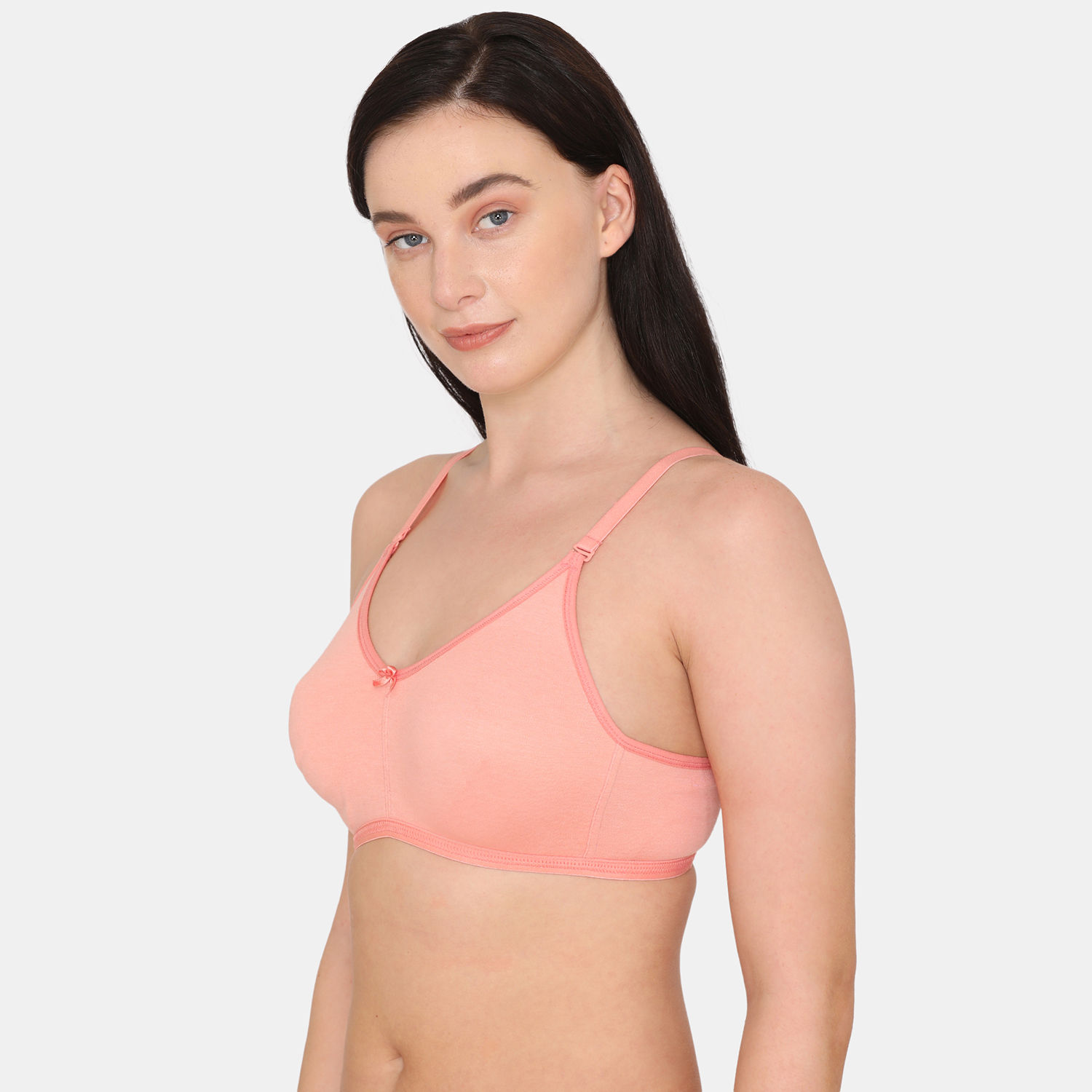 Zivame Rosaline Everyday Double Layered Non Wired 34th Coverage T Shirt Bra Quartz Pink Buy 7538