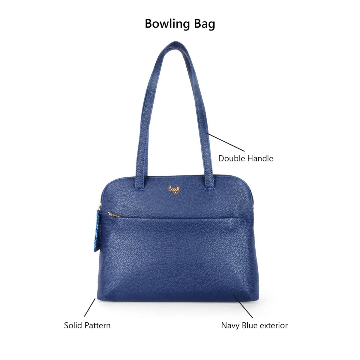 Buy Baggit Women's Navy Blue Textured Shoulder Bag (M) Online