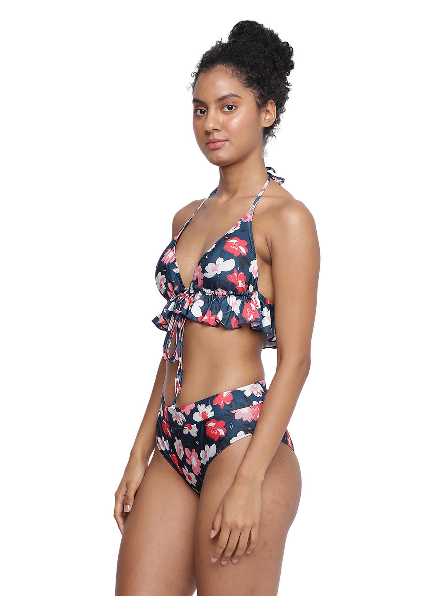Buy La Intimo Cannanore Frill Tankini Bikini Top With Shorts Online