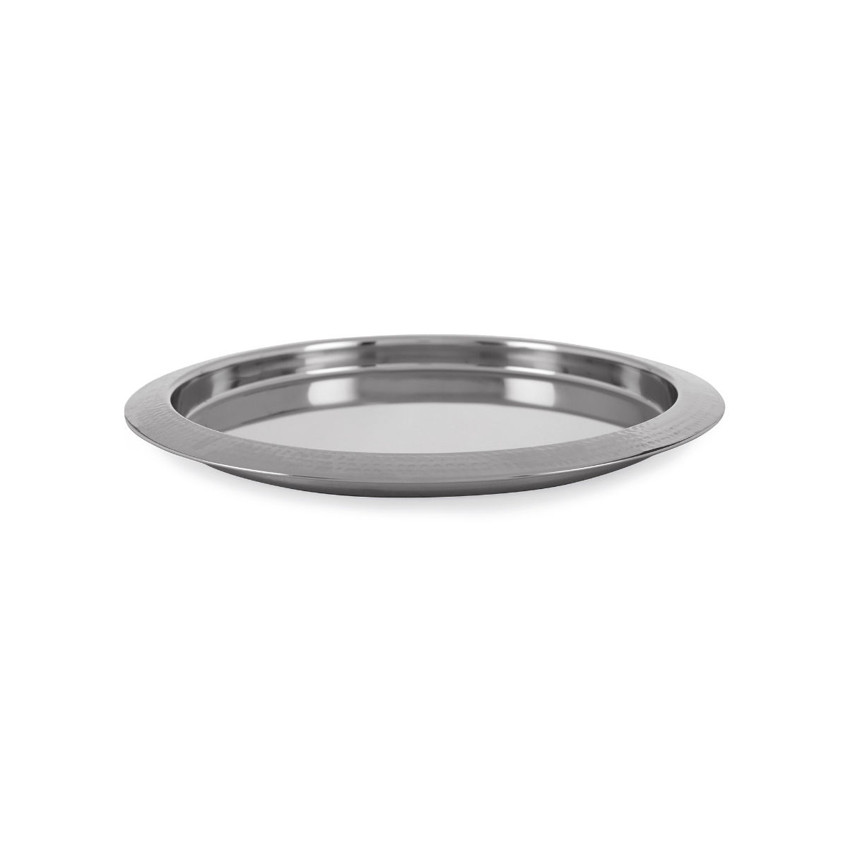 Buy Pure Home + Living Silver Hammered Metal Round Tray Online