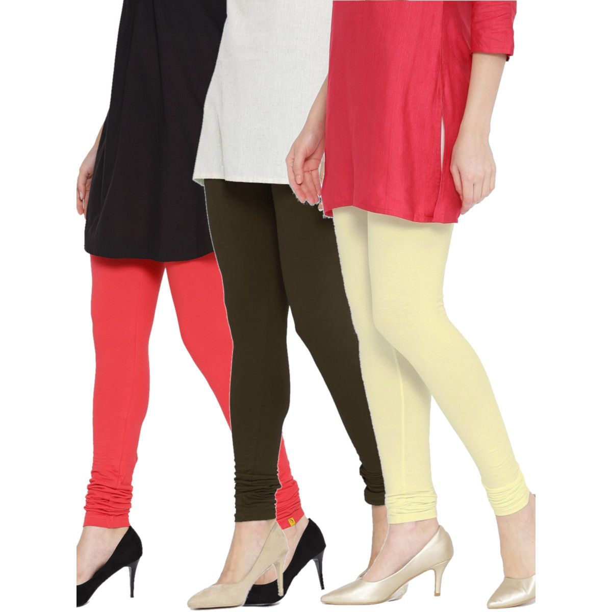 Buy ANKLE LENGTH LEGGINGS_WHITE_L_WITH BELTED WAIST BAND Online at Best  Prices in India - JioMart.