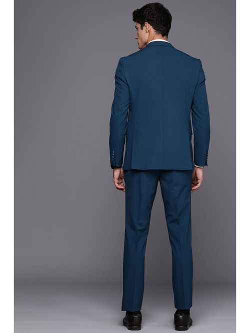 Peter England Elite Solid Blazer & Trousers Suit