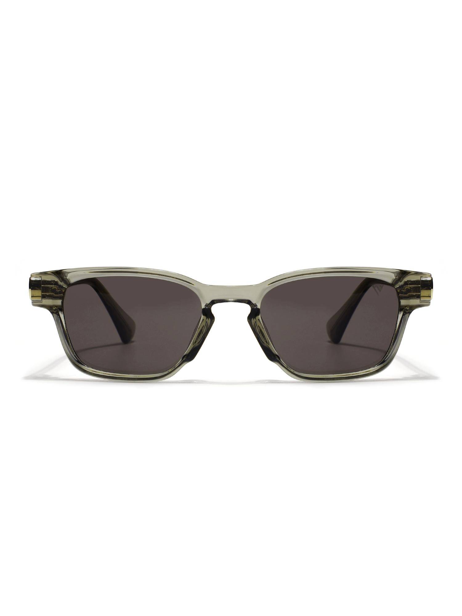Voyage Unisex Plastic Grey Lens Square Full Rim Sunglasses - MG8717 (53)