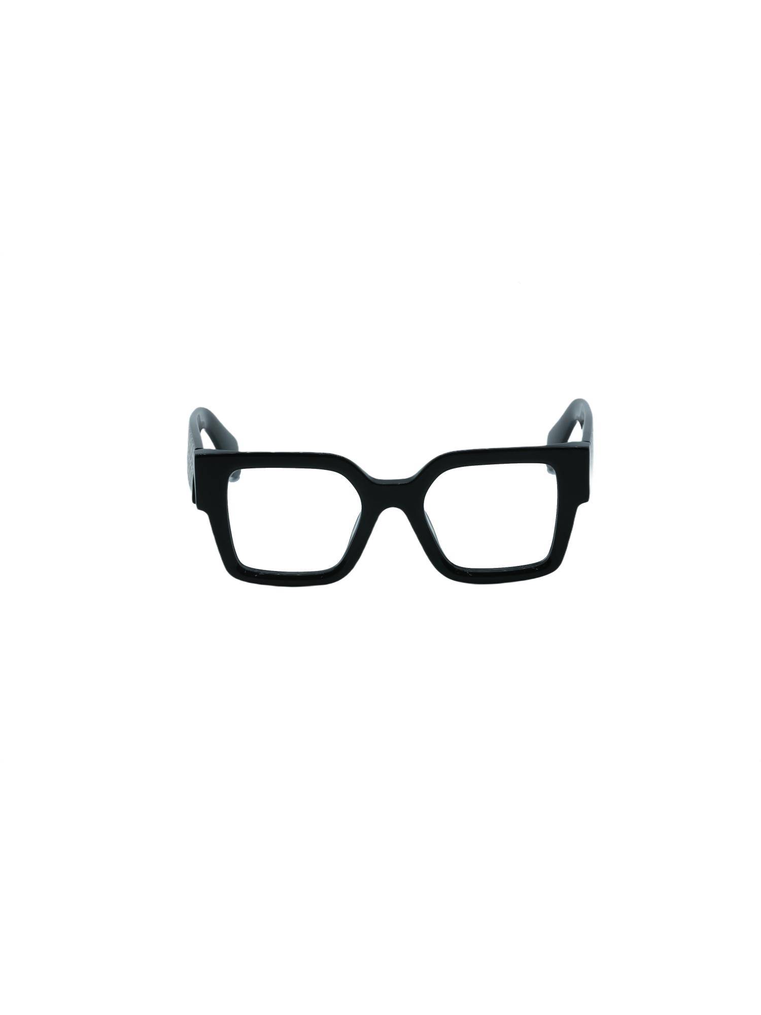 OFF-WHITE Men Acetate Black Square Full Rim Eyewear Frame -OERJ07R11000 (50)