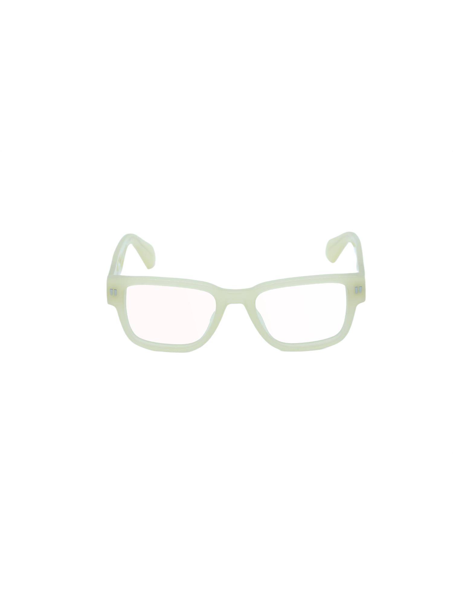 OFF-WHITE Unisex Acetate Beige Square Full Rim Eyewear Frame -OERJ07V16200 (52)