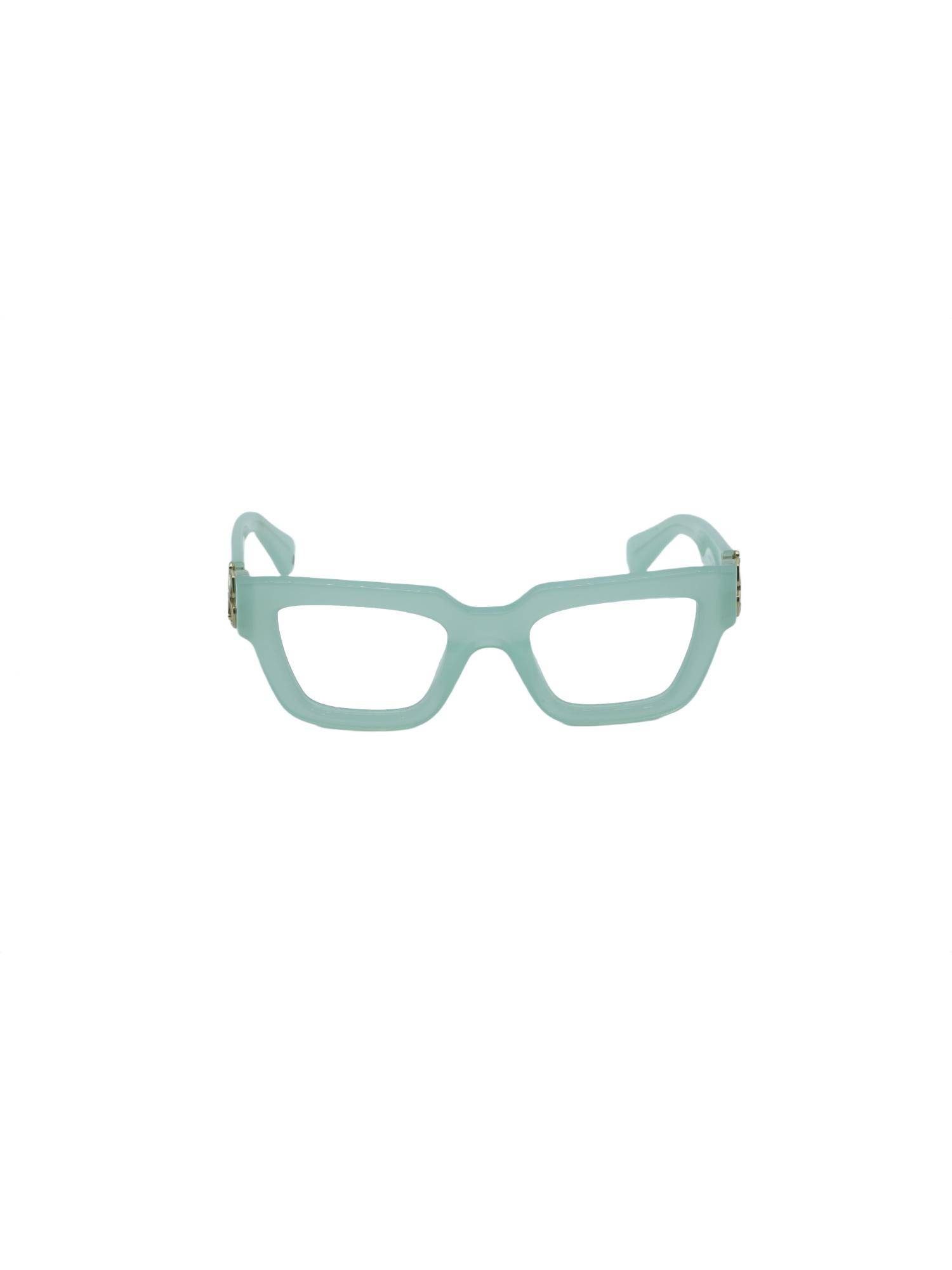 OFF-WHITE Men Acetate Green Rectangle Full Rim Eyewear Frame -OERJ08E15300 (50)