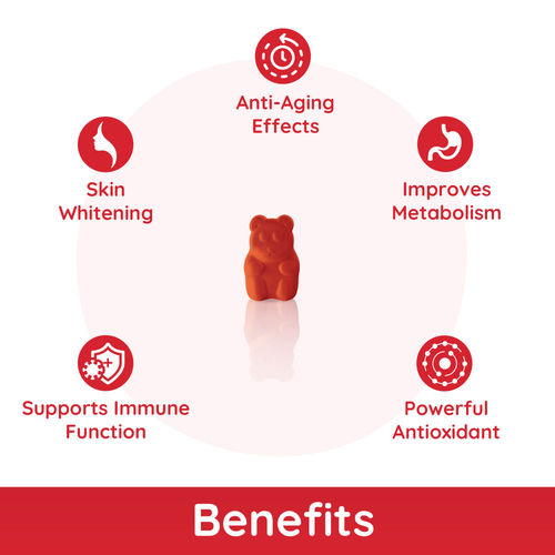 glutathione collagen gummies benefits Nature Glow Glutathione Collagen - Strawberry Flavor, 60 Chewable Gummies main image 0