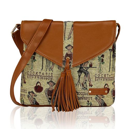 Buy KLEIO Jacquard Stylish Sling Bag For Women Girls (Multi