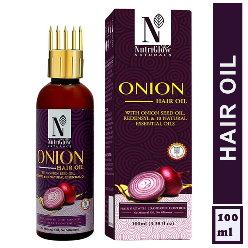 NutriGlow NATURAL'S Onion Hair Oil With Onion Seed Oil  Redensyl: Buy  NutriGlow NATURAL'S Onion Hair Oil With Onion Seed Oil  Redensyl Online at  Best Price in India Nykaa