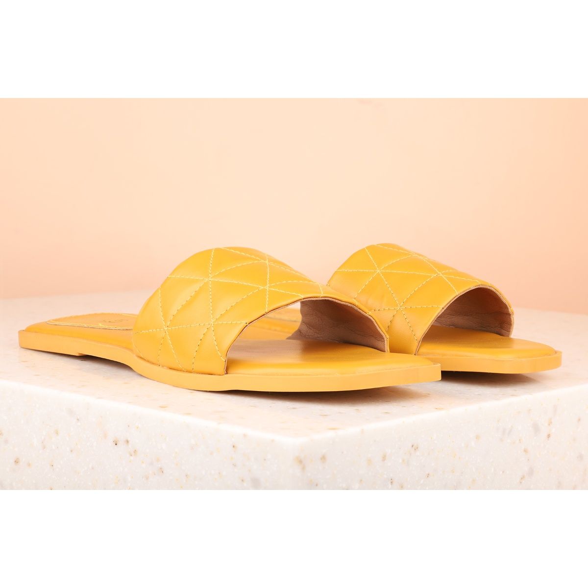 Inc.5 Solid Mustard Flats Buy Inc.5 Solid Mustard Flats Online at Best