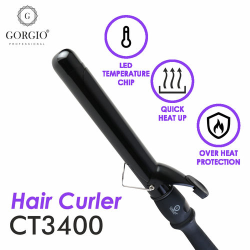 Gorgio Professional Premium Hair Curling Tong wand (CT3400