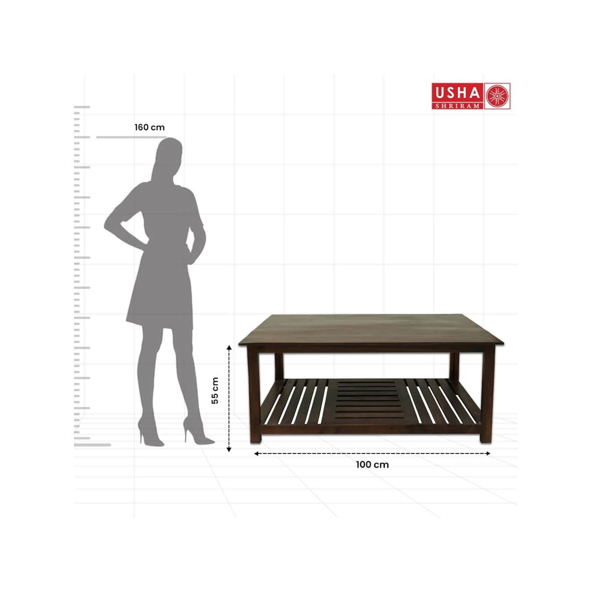 Buy USHA SHRIRAM Centre Table Living Room-Honey Finish Online
