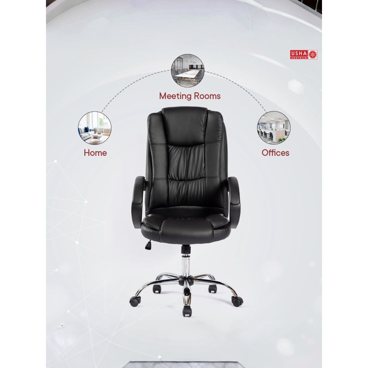 Buy USHA SHRIRAM Black Office Chair Online