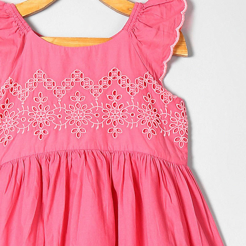gap eyelet flutter dress