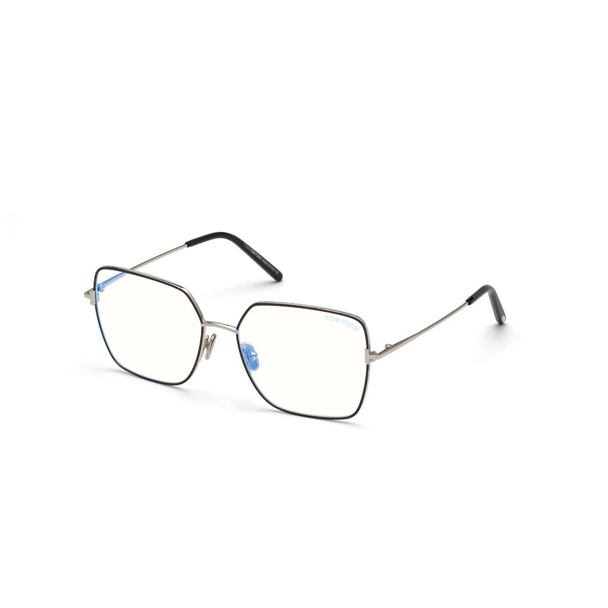 Tom Ford Eyewear Women Silver Full Rim Eyeglass Frame - FT5739-B 57 001 (57)