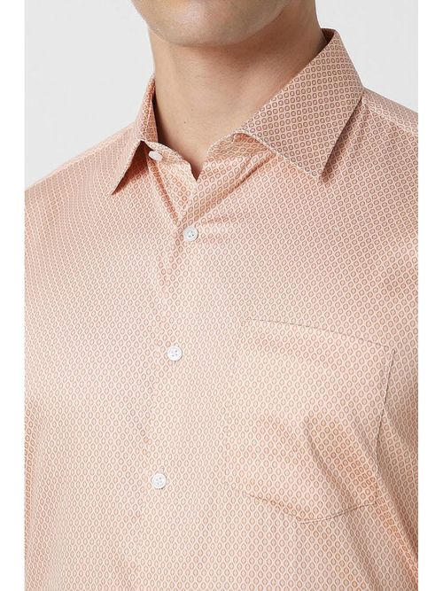 Buy Van Heusen Men Light Peach Slim Fit Print Full Sleeves Wedding Shirt Online Buy Van Heusen Men Light Peach Slim Fit Print Full Sleeves Wedding Shirt Online